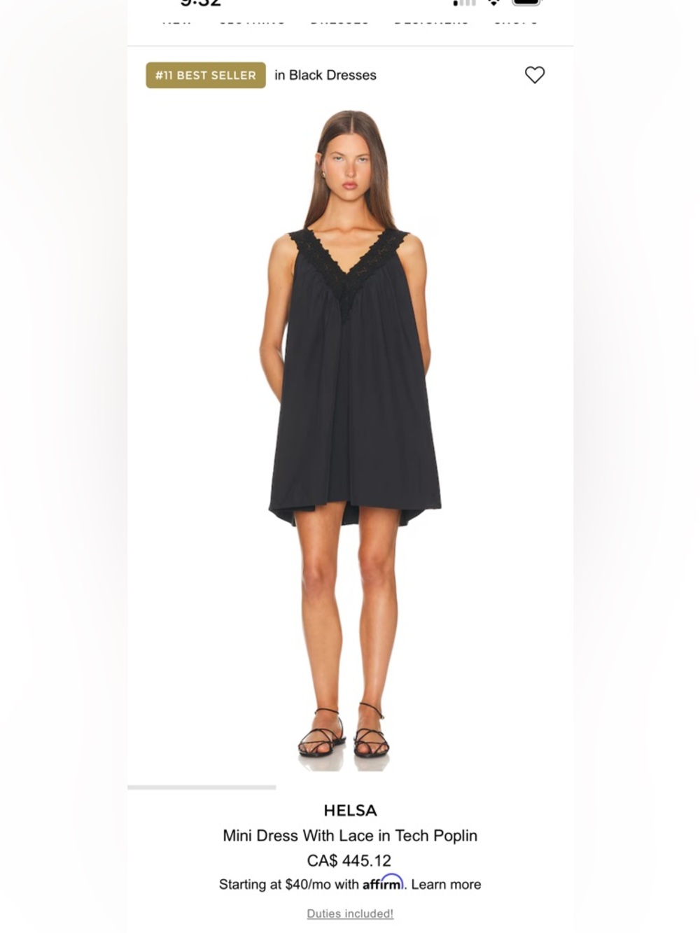 Helsa Mini Dress With Lace in Tech Poplin - Picture 15 of 15